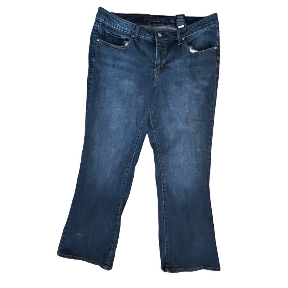 Faded Glory High Rise Dark Wash Straight Leg 90s Jeans Womens Petite 16P 1543